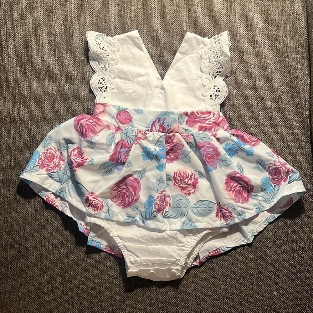 Canis Floral Baby Onesie
